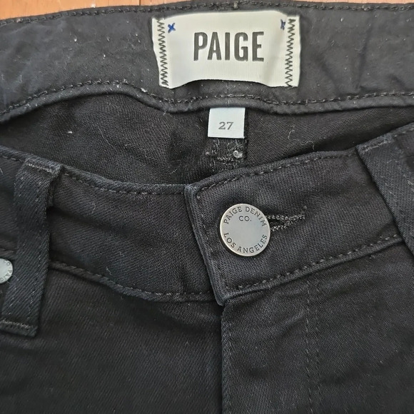 PAIGE Women's 27 Black Jeans Skyline Skinny Stretch - Picture 3 of 8